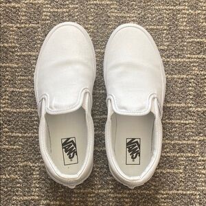 Vans White Slip-On Sneakers
